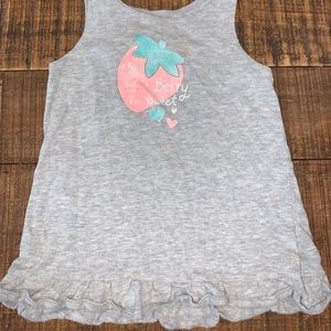 Toddler tank top with strawberry graphic